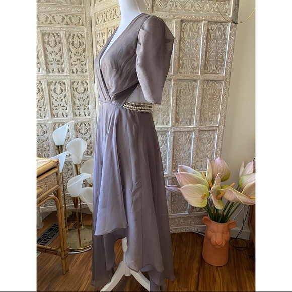 NWT ASOS floaty midi dress with back pearl detail - Picture 3 of 4